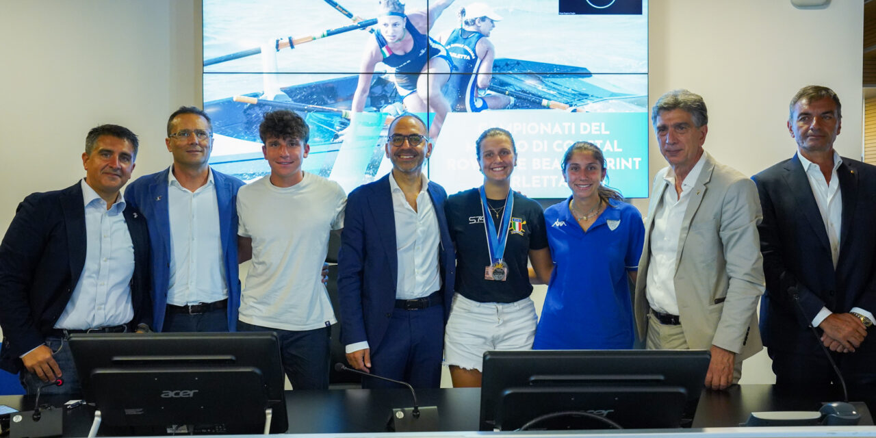 Mondiali di Coastal Rowing e Beach Sprint 2023 a Barletta, svelato il logo della manifestazione