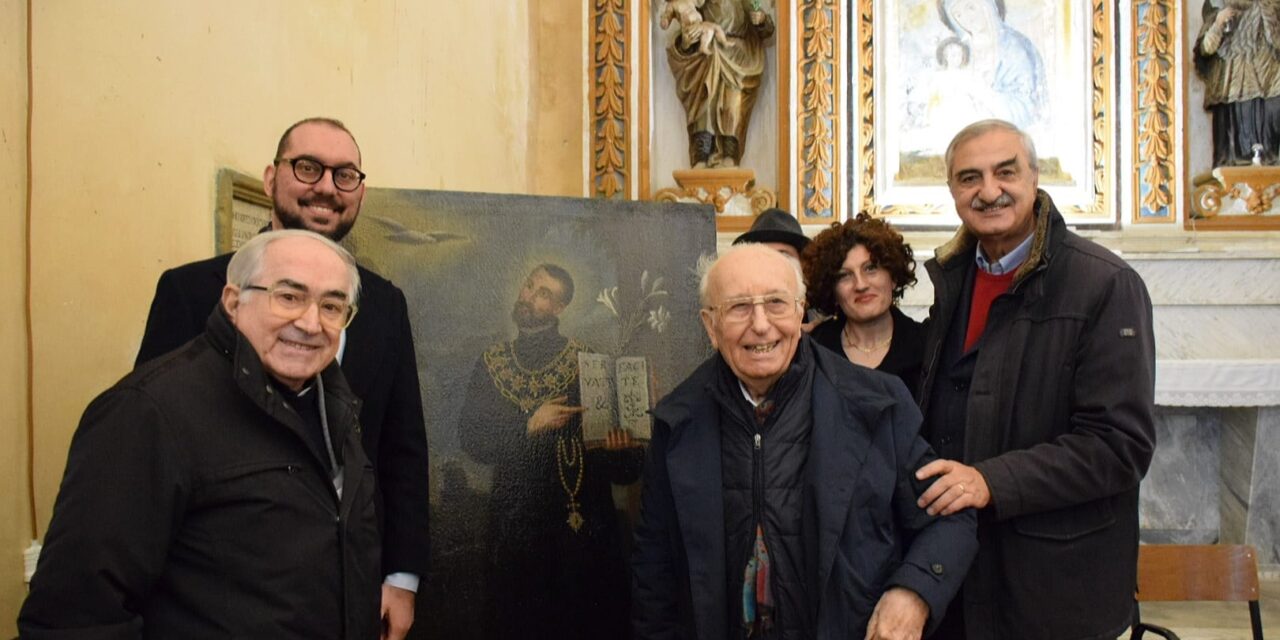 L’Archeogruppo ” Espedito Jacovelli” ha completato a Massafra il restauro della tela di San Gaetano
