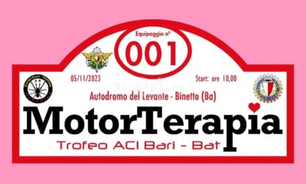 MotorTerapia, Trofeo Aci Bari-Bat, il 5 novembre all’Autodromo del Levante di Binetto