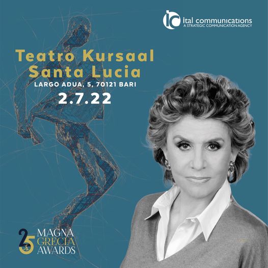 MAGNA GRECIA AWARDS 2022. Il 2 luglio a Bari la 25° edizione del prestigioso premio