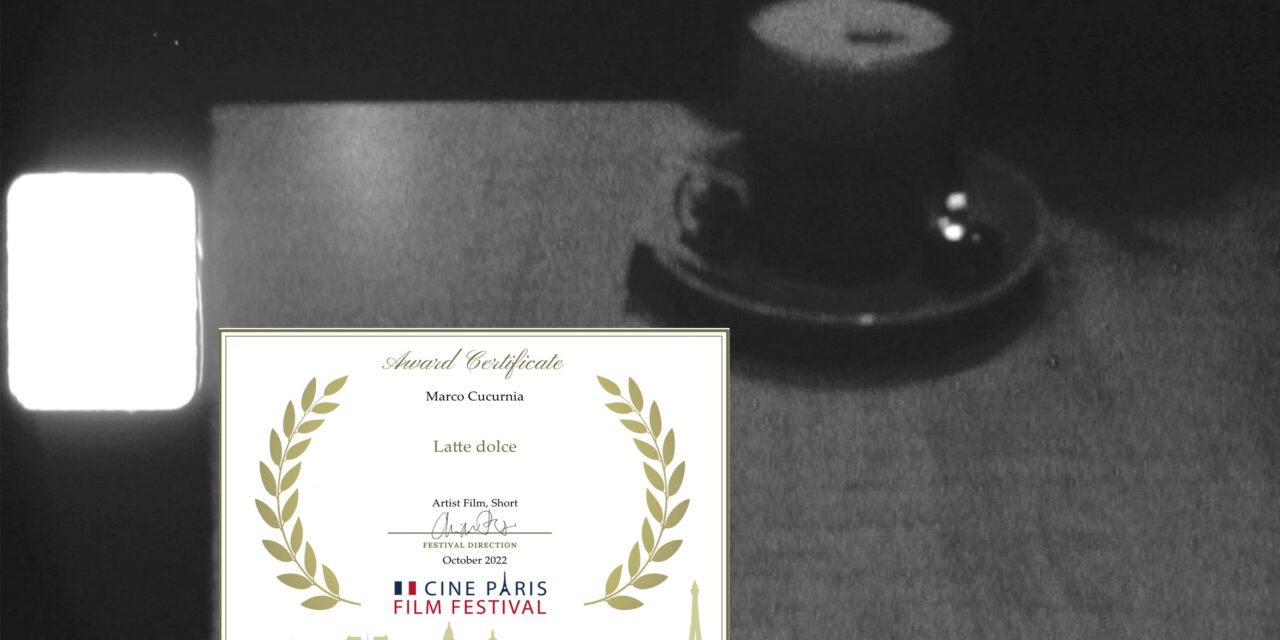 Al regista Marco Cucurnia il primo premio del “Cineparis” per il corto (in pellicola bianco e nero) “Latte dolce”